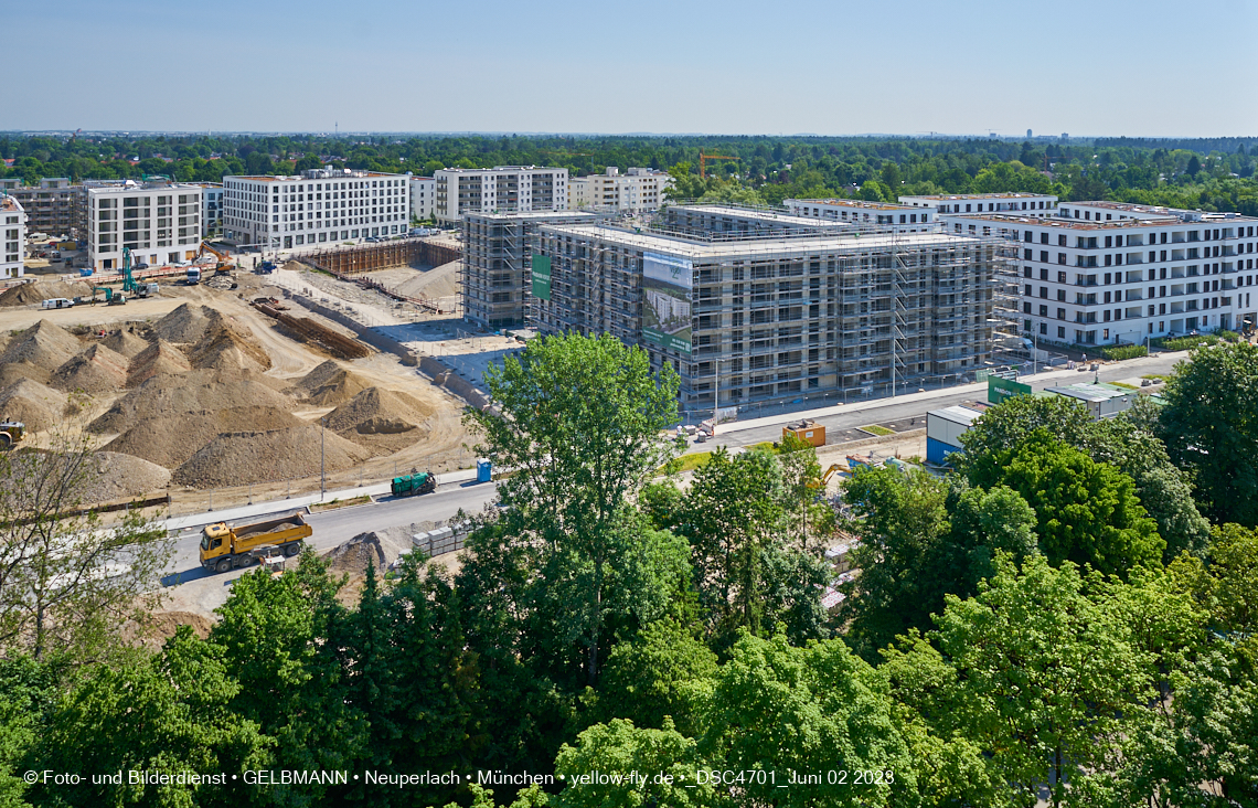 02.06.2023 - aktuelle Fotos von der Baustelle Alexisquartier in Neuperlach in München 02.06.2023 - aktuelle Fotos von der Baustelle Alexisquartier in Neuperlach in München